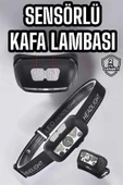 Kafa Lambası Kamp Lambası Sensörlü Şarjlı Ayarlanabilir thumbnail 2