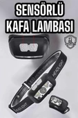 Kafa Lambası Kamp Lambası Sensörlü Şarjlı Ayarlanabilir thumbnail 2