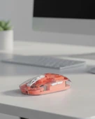 Sessiz Tıklamalı Şeffaf Mouse Bluetooth ve USB Uyumlu thumbnail 1