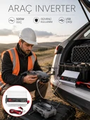 Araçtan Ev Tipi Priz 500W Kullanımı İnvertör thumbnail 1