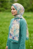 MoonScarf Bambu Kraş Pamuk Şal (Yeşil) 207-113 thumbnail 1