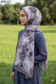 MoonScarf Bambu Kraş Pamuk Şal (Vizon) 1052-117 thumbnail 1