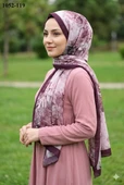 MoonScarf Bambu Kraş Pamuk Şal (Mürdüm) 1052-119 thumbnail 1