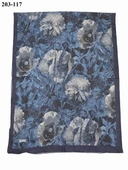 MoonScarf Bambu Kraş Pamuk Şal (Lacivert) 203-117 thumbnail 2