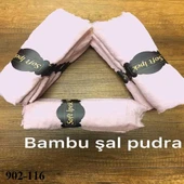 Soft İpek Bambu Pamuk Şal (pudra) 902-116 thumbnail 1