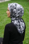 MoonScarf Desenli Bambu Pamuk Eşarp 1010-119 thumbnail 1