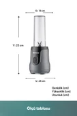 Mixfresh 7026H Kişisel Smoothie Blender Antrasit Siyah thumbnail 2