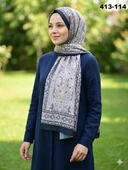 Soft İpek Etnik Desen Soft Şal 413-114 thumbnail 1