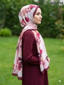 Eylül İpek Çiçek Desen Soft Şal 422-114 thumbnail 1
