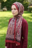 Eylül İpek Etnik Desen Soft Şal 416-113 thumbnail 1