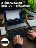 Katlanır Bluetooth Klavye Telefon Tablet Laptop Uyumlu Kablosuz Klavye thumbnail 1