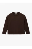 Koton Uzun Kollu Bisiklet Yaka Basic Sweatshirt thumbnail 8