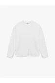 Koton Uzun Kollu Bisiklet Yaka Basic Sweatshirt thumbnail 4
