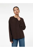 Koton Uzun Kollu Bisiklet Yaka Basic Sweatshirt thumbnail 11