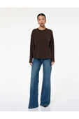 Koton Uzun Kollu Bisiklet Yaka Basic Sweatshirt thumbnail 2