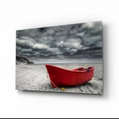 Kırmızı Kayak Cam Tablo thumbnail 1
