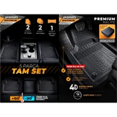 Promats Maximum 4D Siyah Üniversal Havuzlu Paspas 5 Parça thumbnail 2