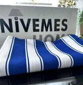NİVEMESHOME BRANDA MAVİ - BEYAZ BALKON PERDESİ thumbnail 1