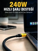 240w 3'ü 1 Arada Hızlı Şarj Kablosu Usb Type-c Lightning Micro Usb thumbnail 1