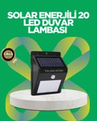 Solar Enerjili 20 Led Hareket Sensörlü Duvar Lambası thumbnail 1