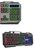 RGB Işıklı Gaming Oyuncu Klavye Q Klavye Mouse Hediyeli thumbnail 5