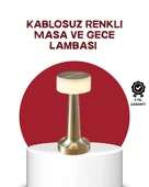 Şarj Edilebilir LED Masa Lambası – USB Girişli, Metal Yapı thumbnail 1