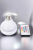 Kablosuz Bluetooth Hoparlör Led Lamba thumbnail 3