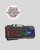 Mekanik Oyuncu Seti – LED Işıklandırma ve Ergonomik Mouse thumbnail 5