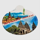 Endonezya Temalı Oval Magnet thumbnail 1