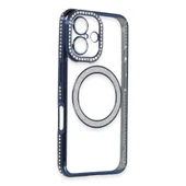 İphone 16 Joke Simli Magneticsafe - Lacivert thumbnail 2