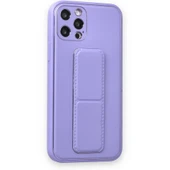 İphone 12 Coco Deri Standlı Kapak - Koyu Lila thumbnail 2