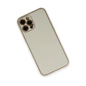 İphone 12 Coco Deri Silikon Kapak - Beyaz thumbnail 3