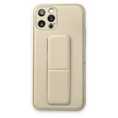 İphone 12 Coco Deri Standlı Kapak - Beyaz thumbnail 1