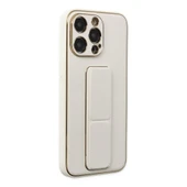 İphone 13 Coco Deri Standlı Kapak - Beyaz thumbnail 2