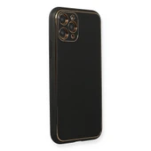 İphone 11 Coco Deri Silikon Kapak - Siyah thumbnail 2