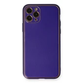 İphone 11 Coco Deri Silikon Kapak - Mor thumbnail 1