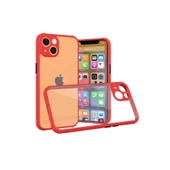 İphone 13 Miami Şeffaf Silikon - Kırmızı thumbnail 1
