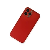 İphone 13 Coco Deri Silikon Kapak - Kırmızı thumbnail 2