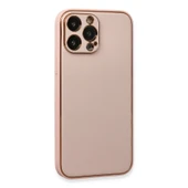 İphone 13 Coco Deri Silikon Kapak - Pembe thumbnail 3