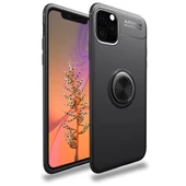 İphone 11 Range Yüzüklü Silikon - Siyah thumbnail 1