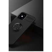 İphone 12 Range Yüzüklü Silikon - Siyah thumbnail 2