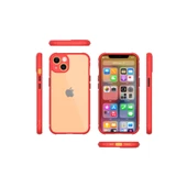 İphone 13 Miami Şeffaf Silikon - Kırmızı thumbnail 2