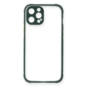 İphone 12 Miami Şeffaf Silikon - Koyu Yeşil thumbnail 2