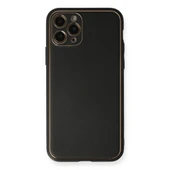 İphone 11 Coco Deri Silikon Kapak - Siyah thumbnail 1