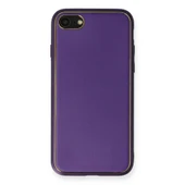 İphone 7 Coco Deri Silikon Kapak - Mor thumbnail 1