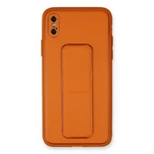 İphone Xs Coco Deri Standlı Kapak - Turuncu thumbnail 1