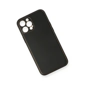 İphone 12 Coco Deri Silikon Kapak - Siyah thumbnail 2