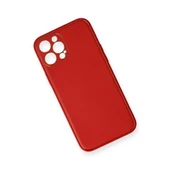 İphone 12 Coco Deri Silikon Kapak - Kırmızı thumbnail 2