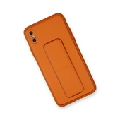 İphone Xs Coco Deri Standlı Kapak - Turuncu thumbnail 2