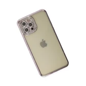 İphone 12 Joke Taşlı Silikon - Mor thumbnail 2